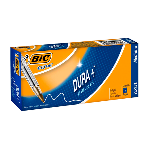 Bolígrafo Bic Dura+ 1.0 Caja 12 uds
