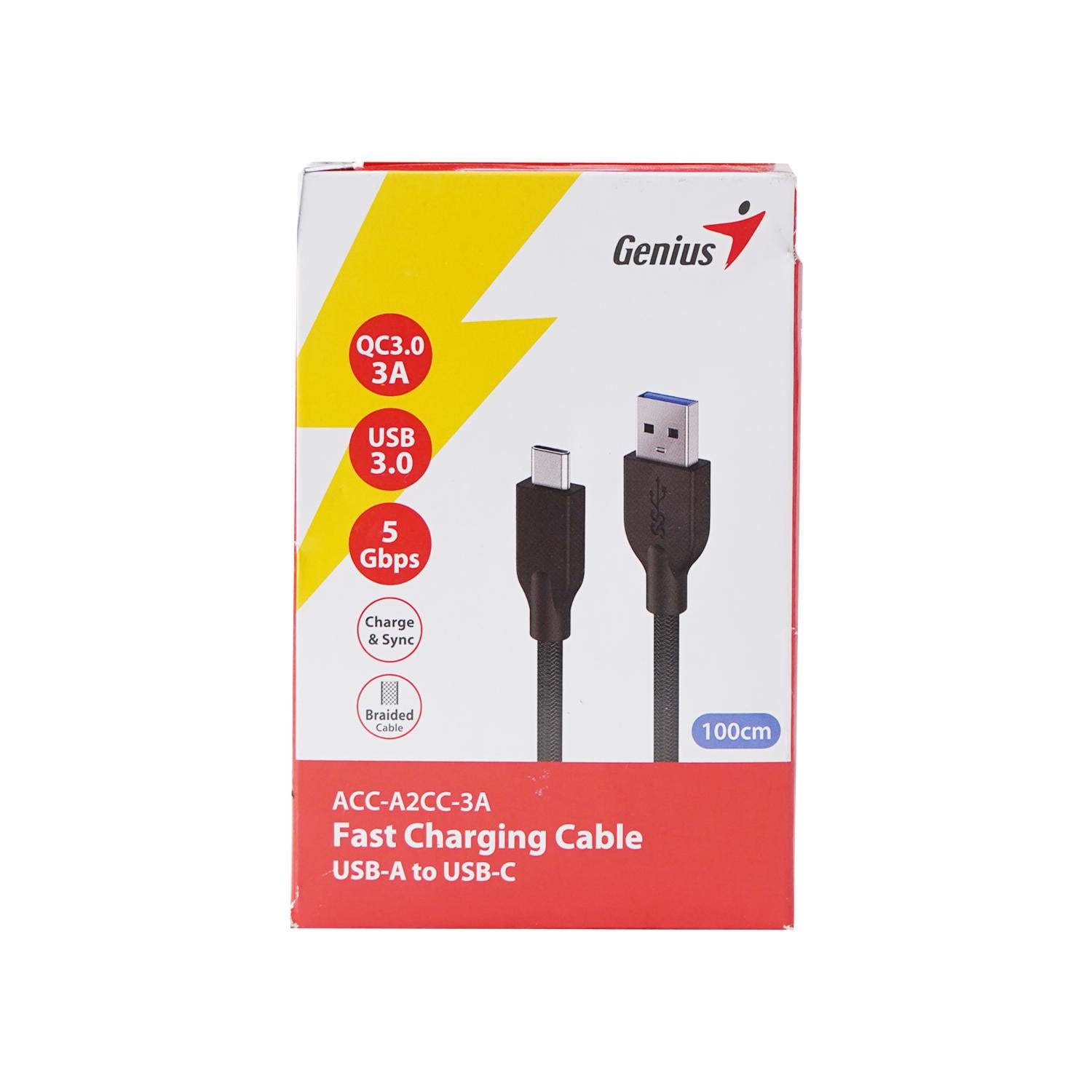 CABLE GENIUS USB-A A USB-C DE 1 METRO