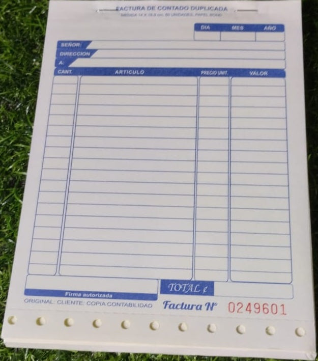 FACTURA MYA 1 /2 DUPLICADA