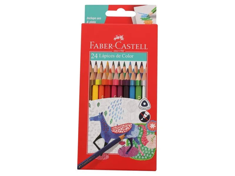 Lápices de color triangular 24 unidades Faber Castell